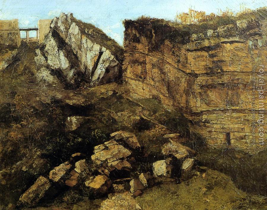 Gustave Courbet : Crumbling Rocks